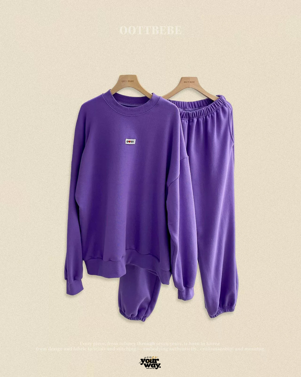 OOTTBEBE Family Logo Sweat Set｜親子ロゴスウェットセットアップ