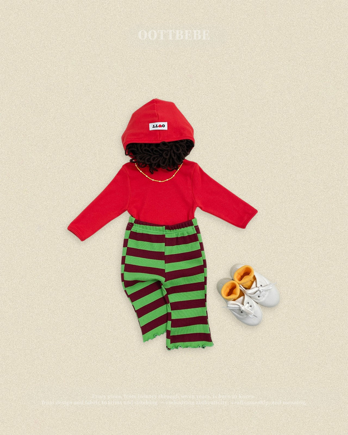 OOTTBEBE Logo Hooded Tee｜ロゴフーデッドTシャツ
