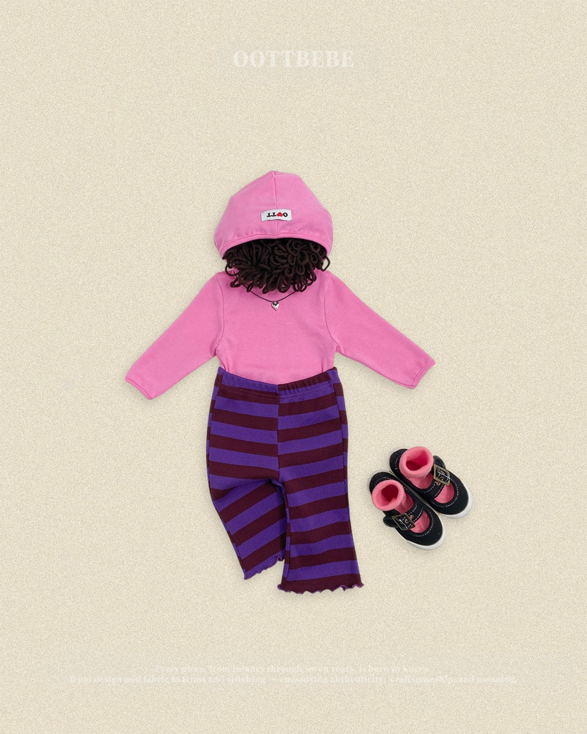 OOTTBEBE Logo Hooded Tee｜ロゴフーデッドTシャツ