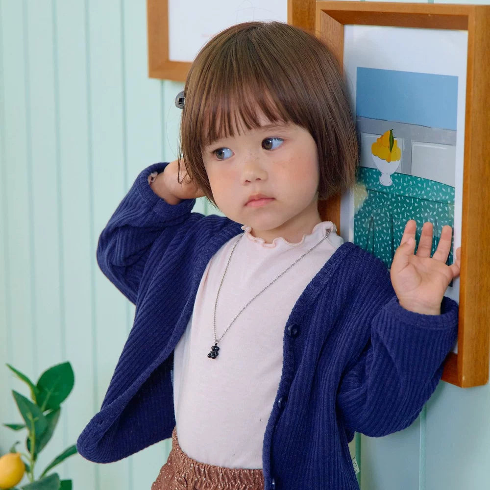 OOTTBEBE Rib Button Cardigan｜リブボタンカーディガン