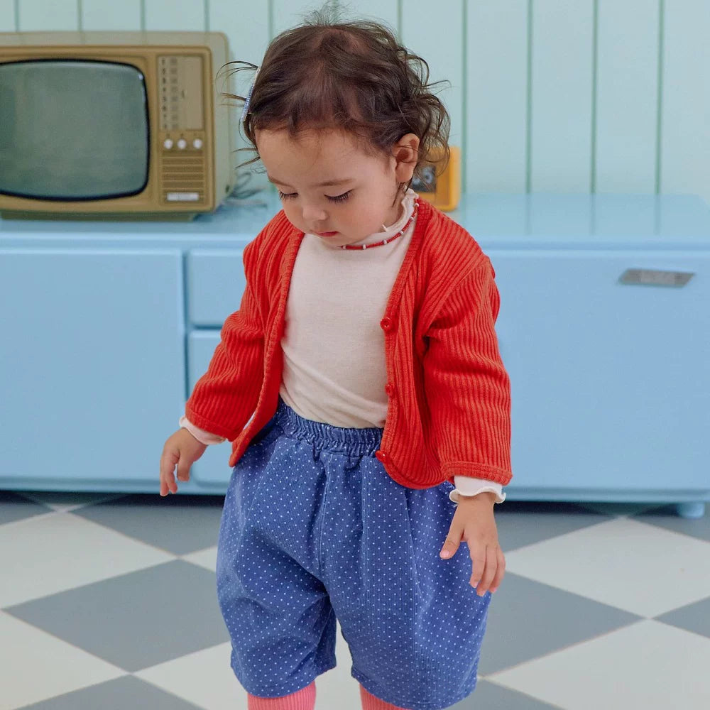 OOTTBEBE Rib Button Cardigan｜リブボタンカーディガン