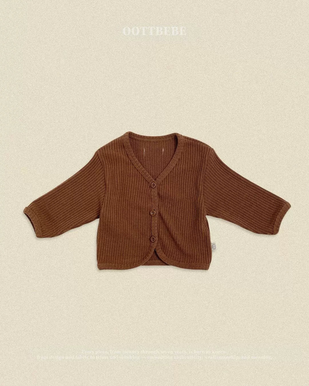 OOTTBEBE Rib Button Cardigan｜リブボタンカーディガン