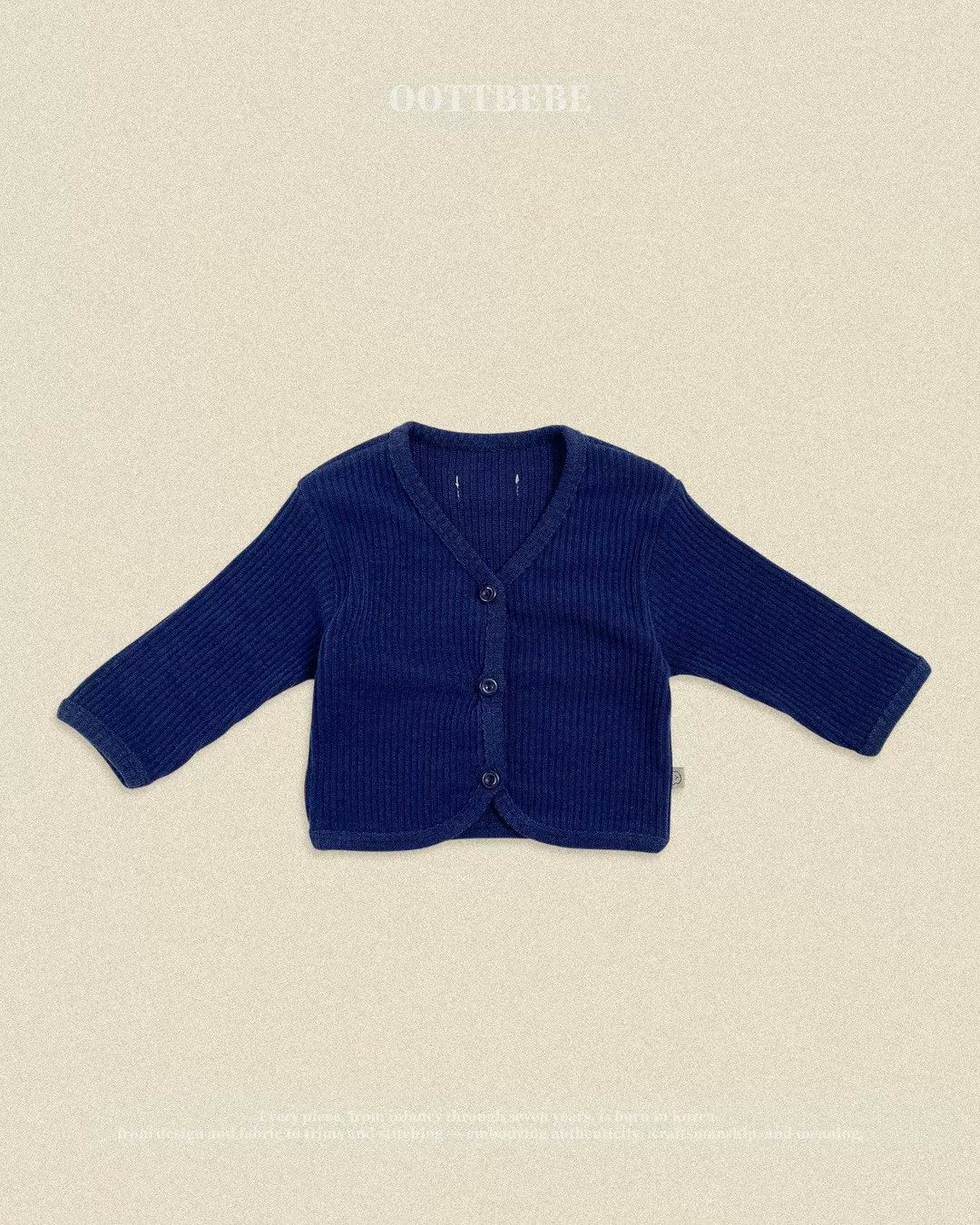 OOTTBEBE Rib Button Cardigan｜リブボタンカーディガン