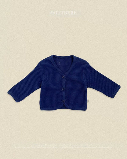 OOTTBEBE Rib Button Cardigan｜リブボタンカーディガン