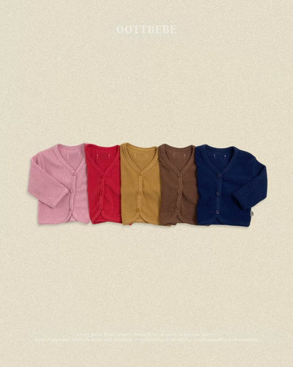 OOTTBEBE Rib Button Cardigan｜リブボタンカーディガン