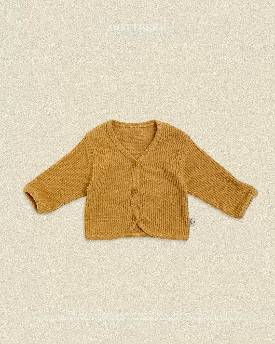OOTTBEBE Rib Button Cardigan｜リブボタンカーディガン