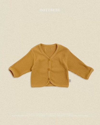OOTTBEBE Rib Button Cardigan｜リブボタンカーディガン