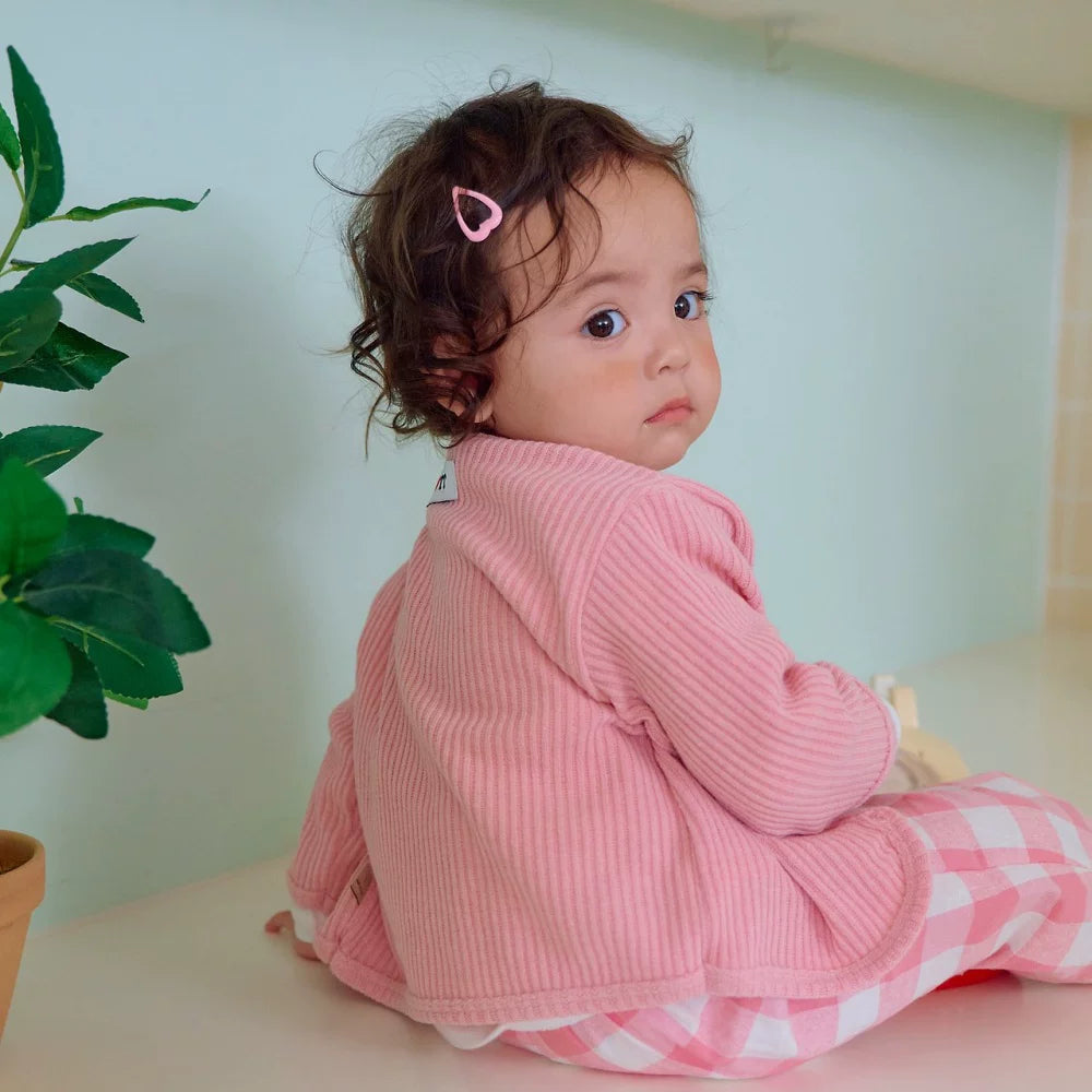 OOTTBEBE Rib Button Cardigan｜リブボタンカーディガン