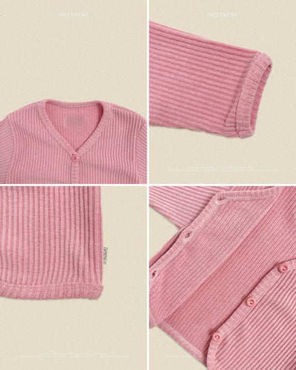 OOTTBEBE Rib Button Cardigan｜リブボタンカーディガン