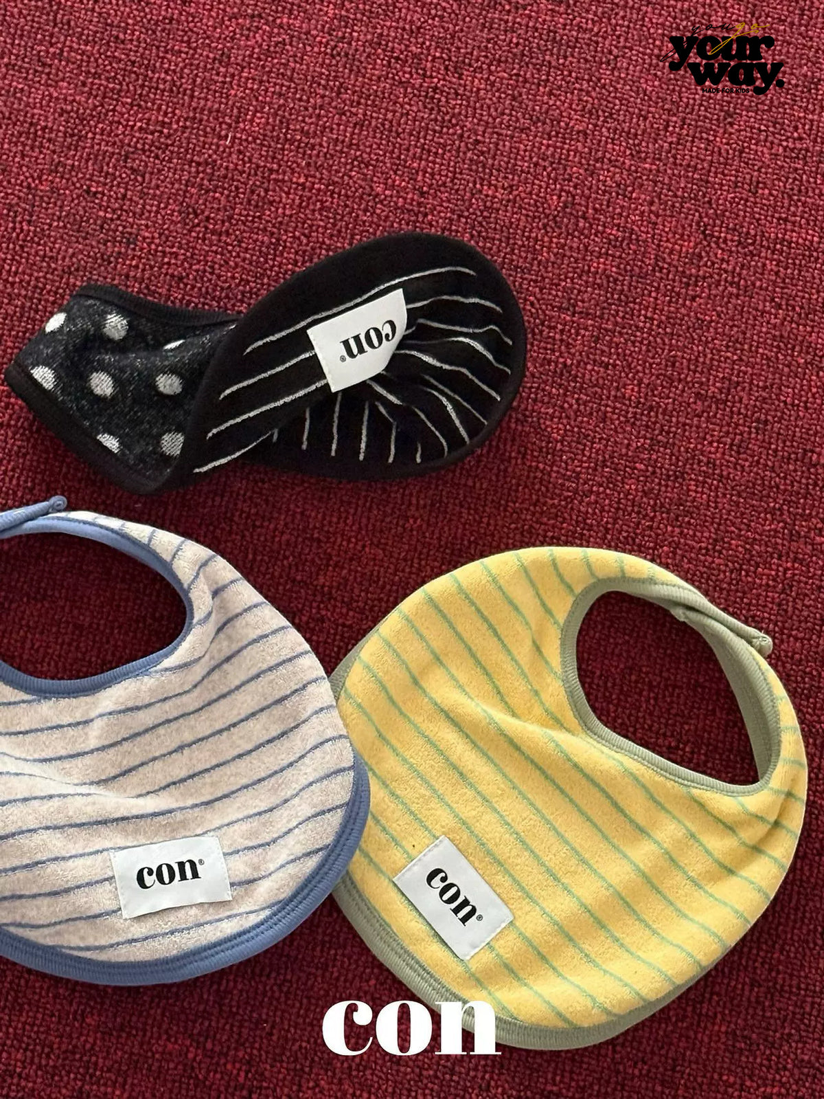 CON Reversible Baby Bib｜リバーシブルベビースタイ
