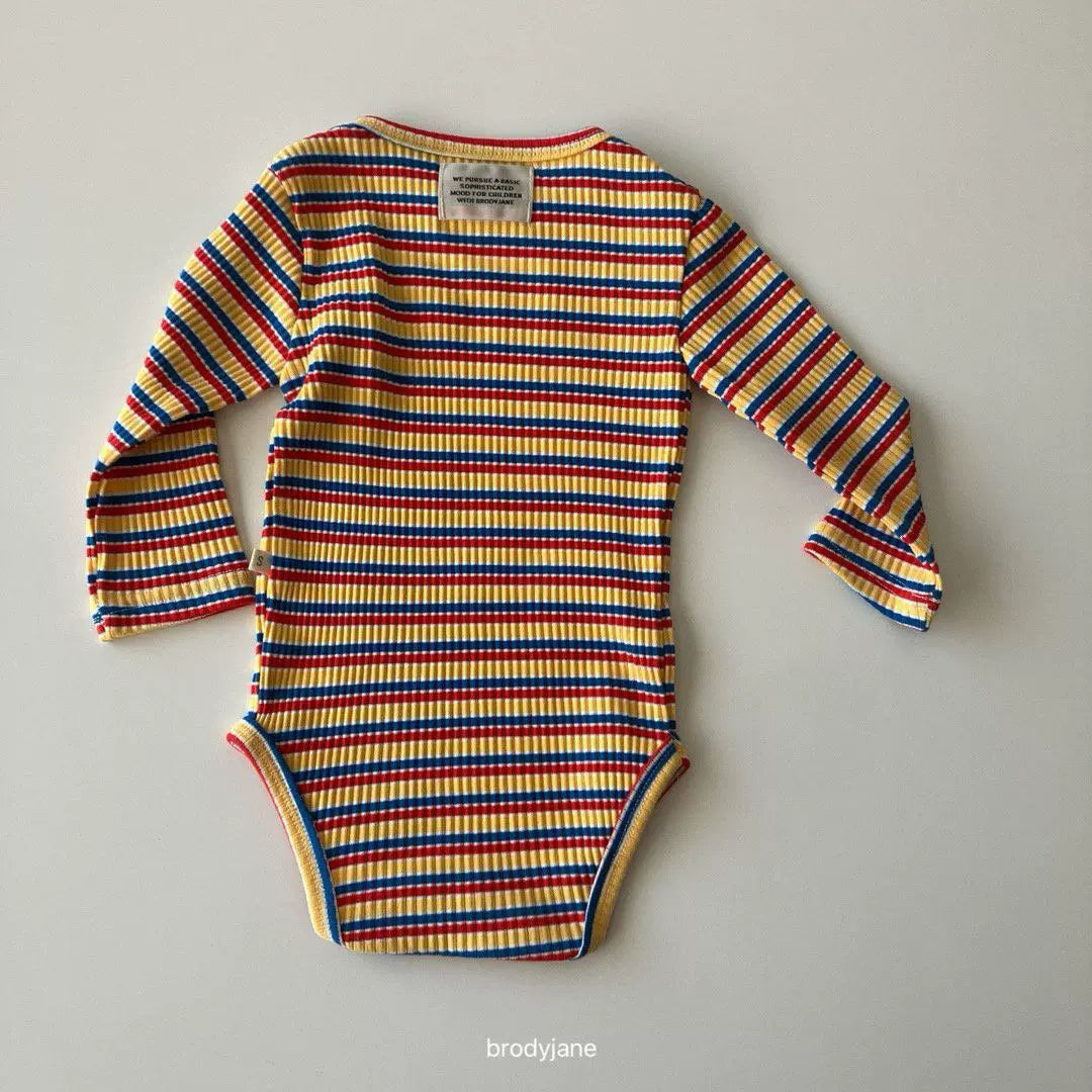 Retro Multi Stripe Romper｜レトロマルチストライプロンパース