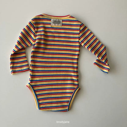 Retro Multi Stripe Romper｜レトロマルチストライプロンパース