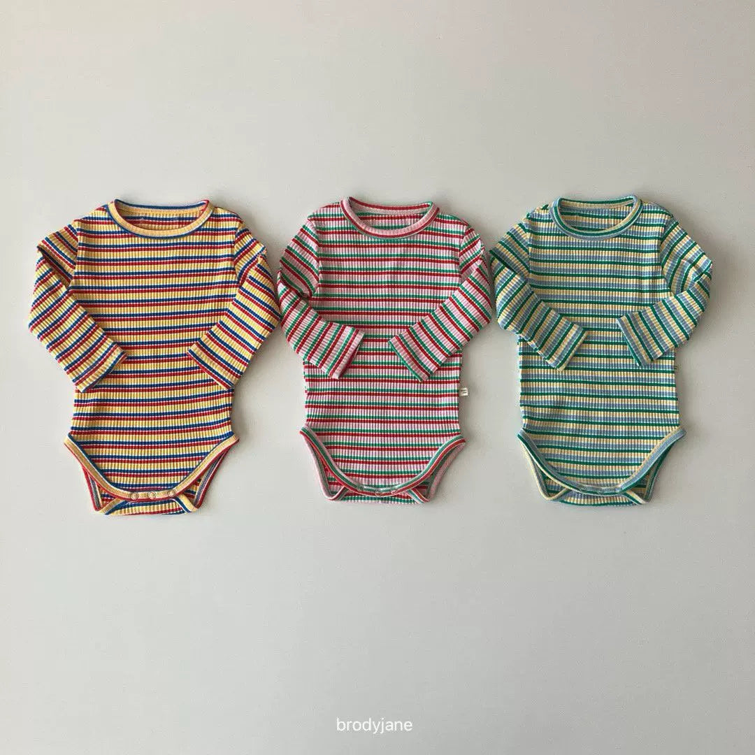 Retro Multi Stripe Romper｜レトロマルチストライプロンパース