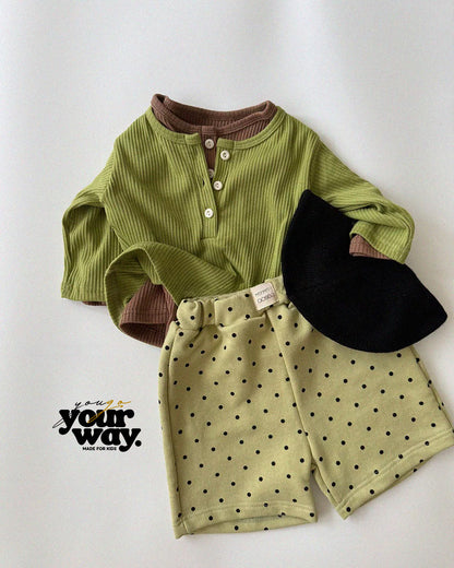Rib Button Top｜リブボタントップス