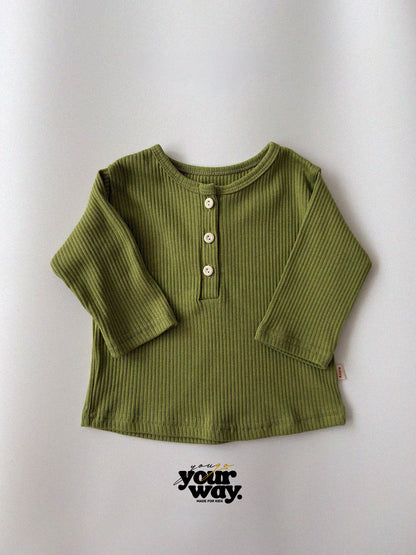 Rib Button Top｜リブボタントップス