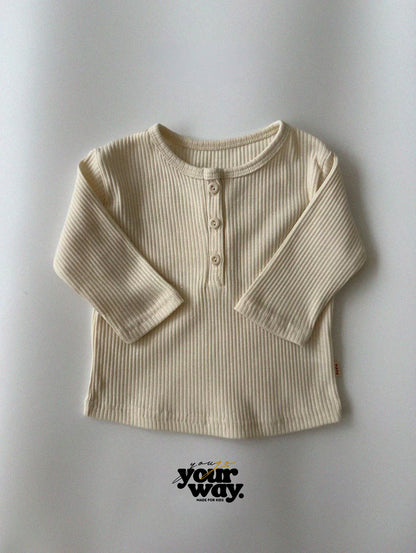 Rib Button Top｜リブボタントップス