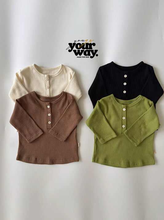 Rib Button Top｜リブボタントップス