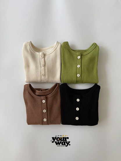 Rib Button Top｜リブボタントップス