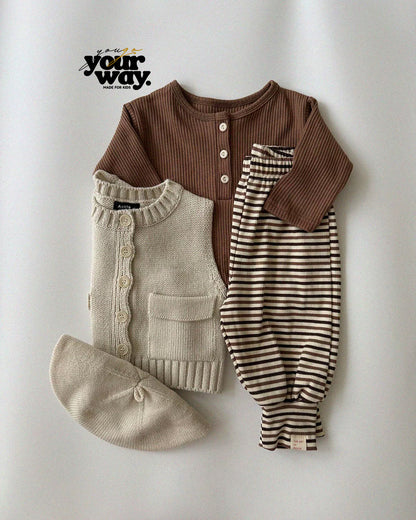 Rib Button Top｜リブボタントップス