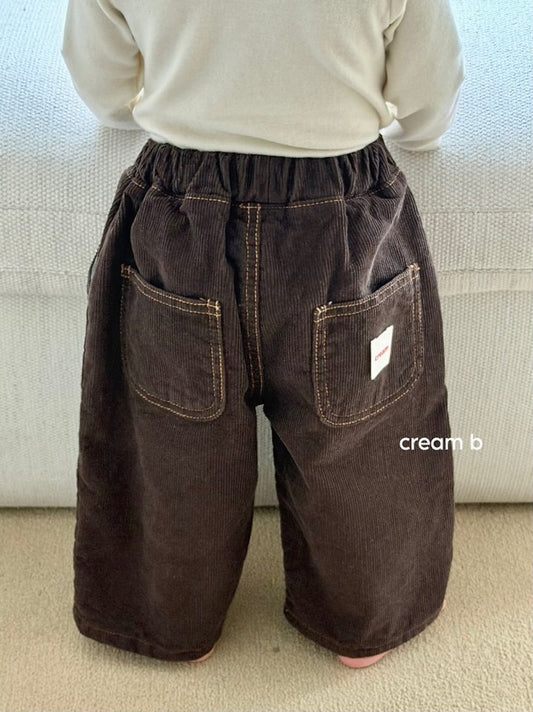 cream bbang / 裏起毛コーデュロイバギーパンツ【予約商品】