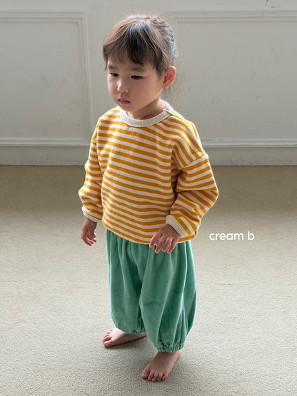 cream bbang / ベロア壺型パンツ