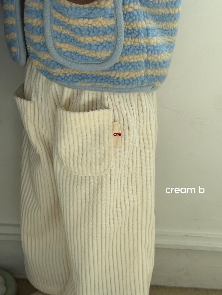 cream bbang / コーデュロイポケットワイドパンツ