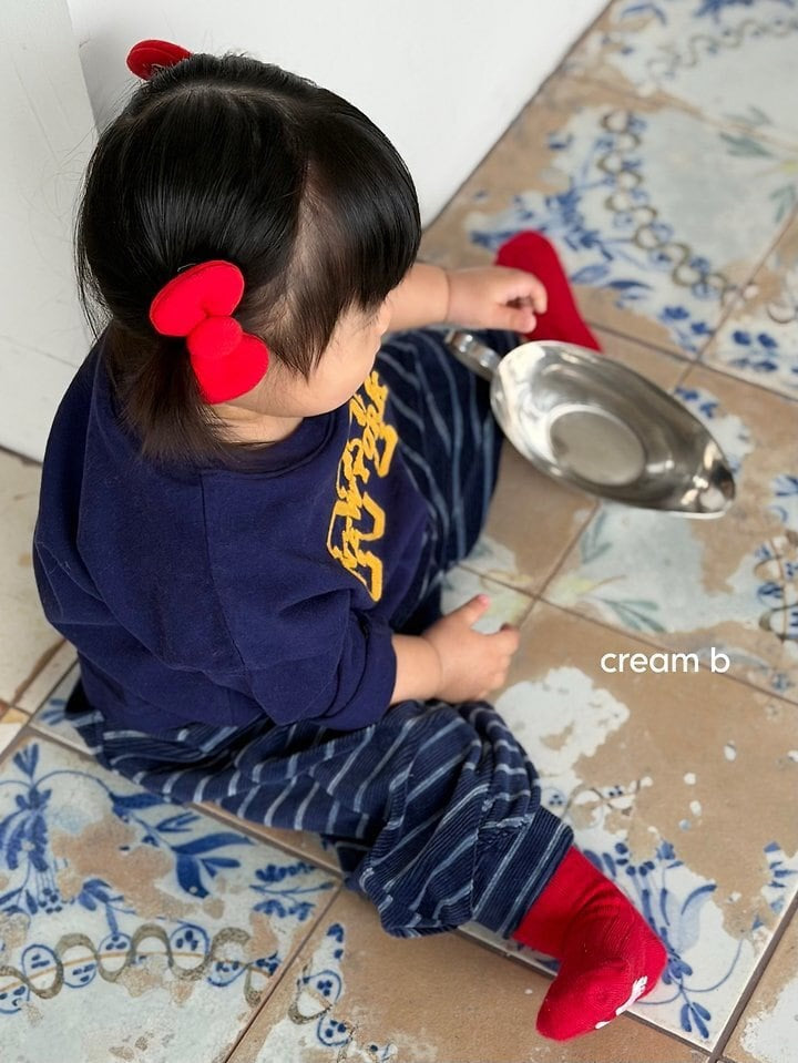 cream bbang / ニューヨーク ピーチ刺繍Tシャツ