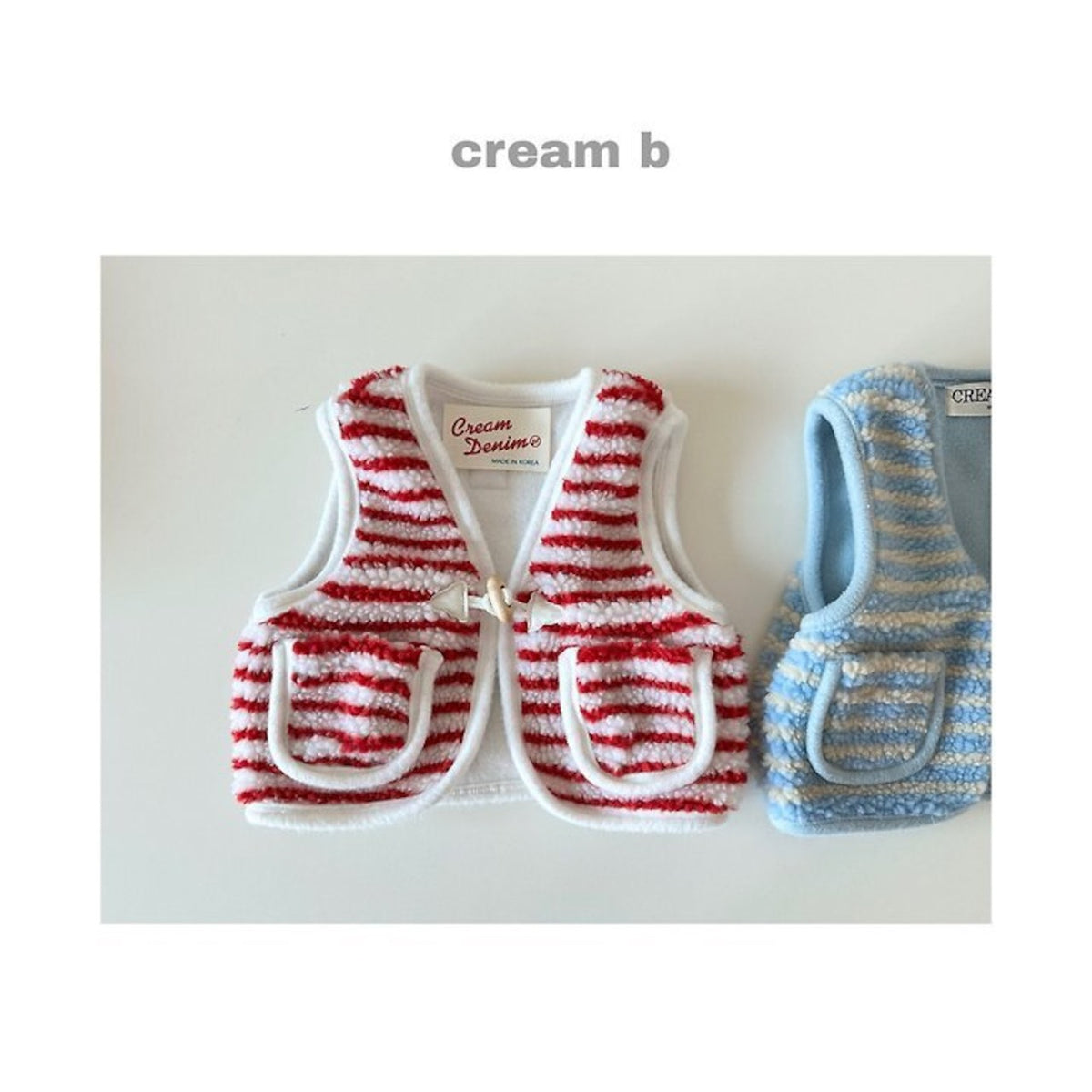 cream bbang / ボーダー ボグリベスト【予約商品】