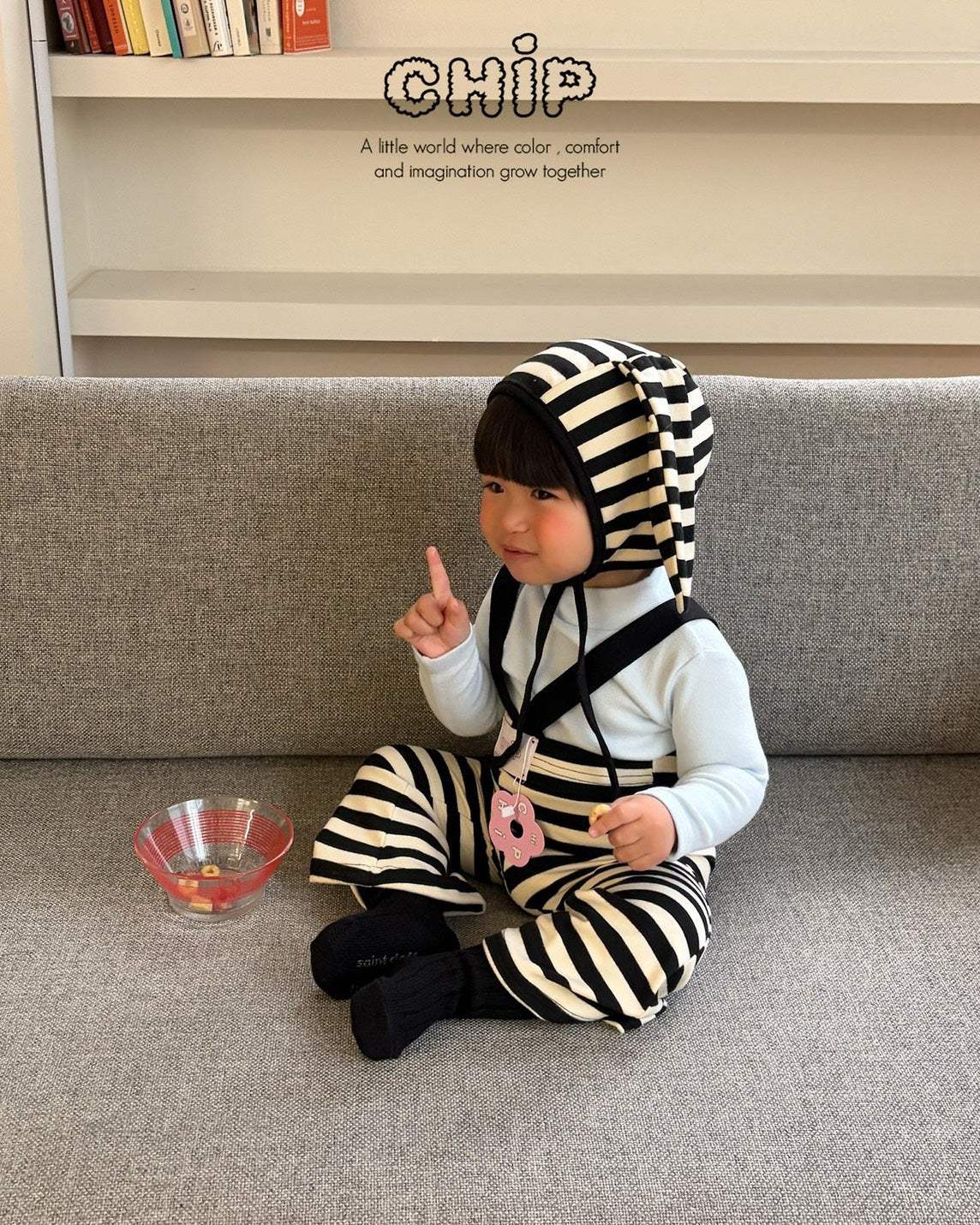 Ch!p｜タートルネック風のハーフネックTシャツ【予約商品】
