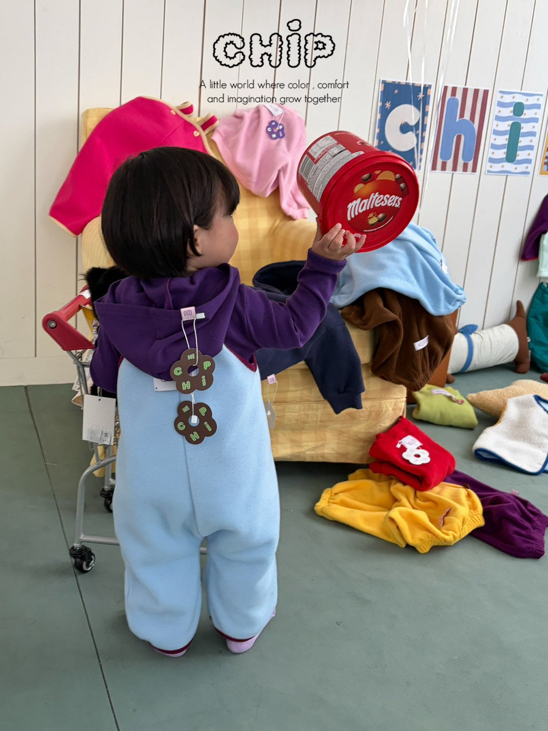Ch!p｜ ボンボンオーバーオールパンツ 【予約商品】