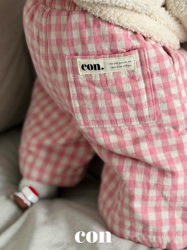 CON │ チェック中綿パンツ【予約商品】
