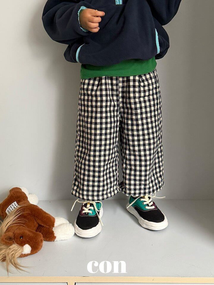 CON │ チェック中綿パンツ【予約商品】