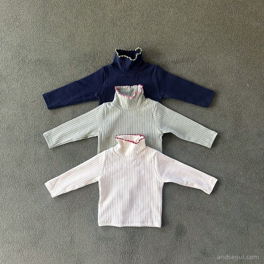 Tiny Hiker｜ダックフィット ピンコットン タートルネックTシャツ【取り寄せ】