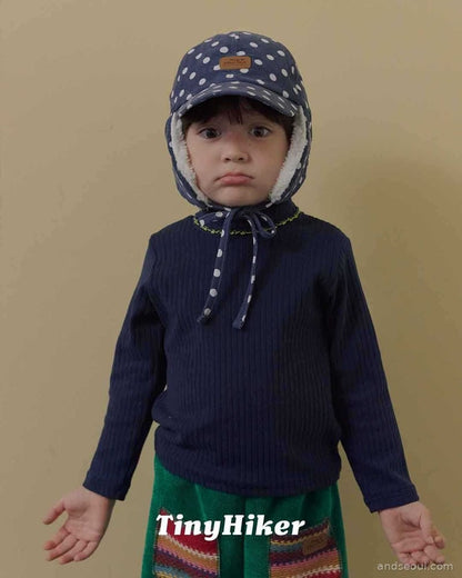 Tiny Hiker｜ダックフィット ピンコットン タートルネックTシャツ【取り寄せ】