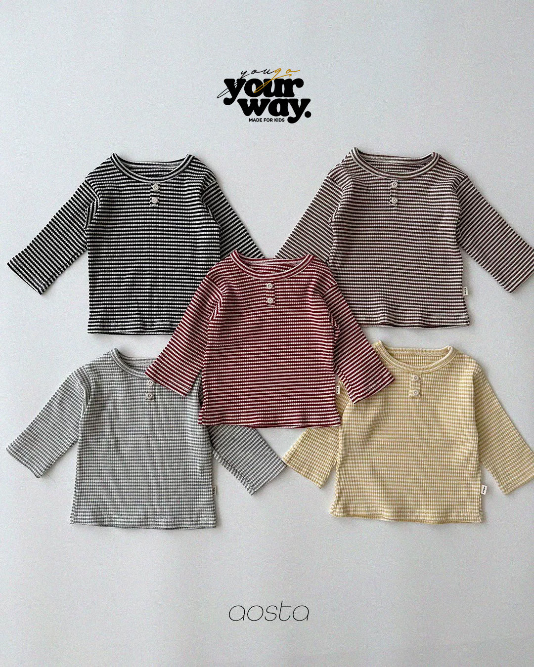 Stripe Button Top｜ストライプボタントップ