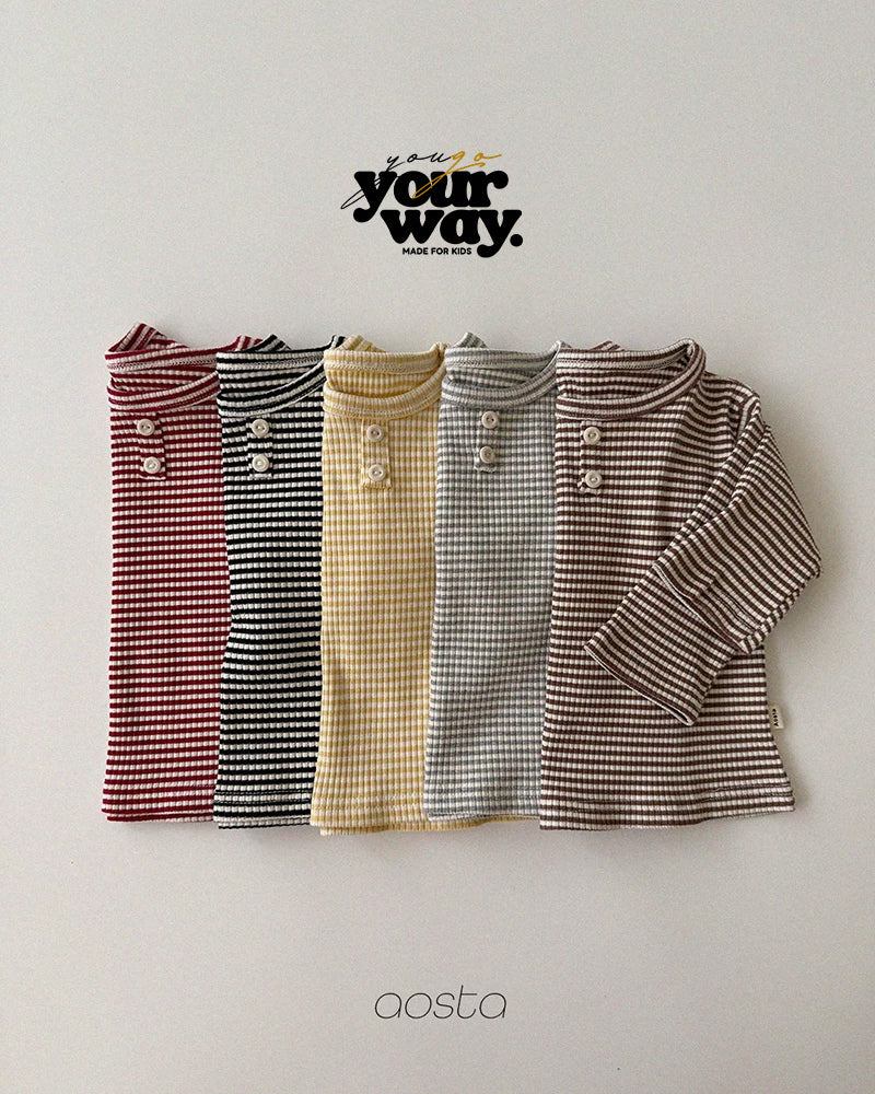 Stripe Button Top｜ストライプボタントップ