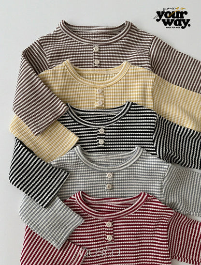 Stripe Button Top｜ストライプボタントップ