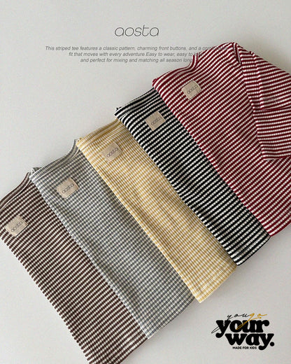 Stripe Button Top｜ストライプボタントップ