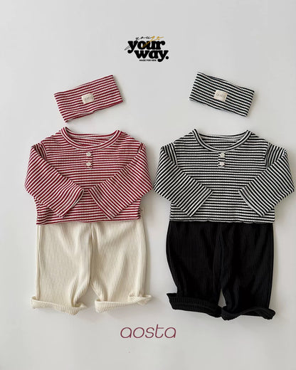 Stripe Button Top｜ストライプボタントップ