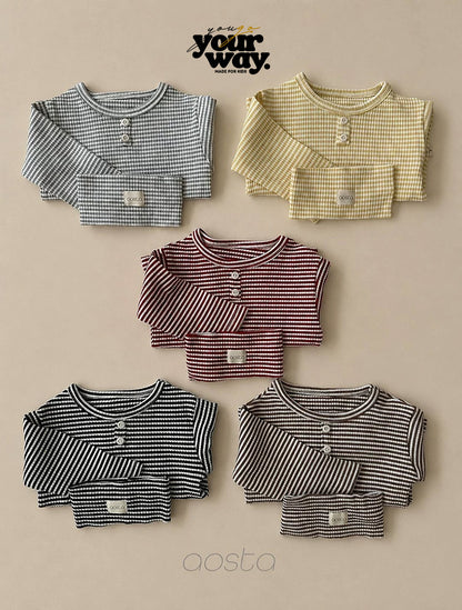 Stripe Button Top｜ストライプボタントップ