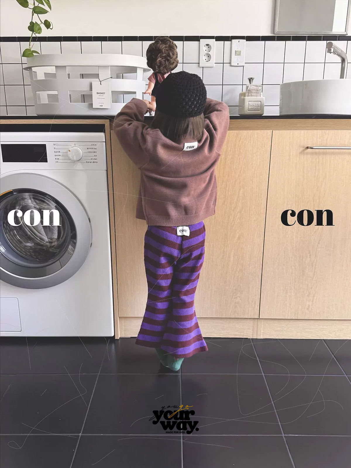 CON Stripe Flare Pants｜ストライプフレアパンツ