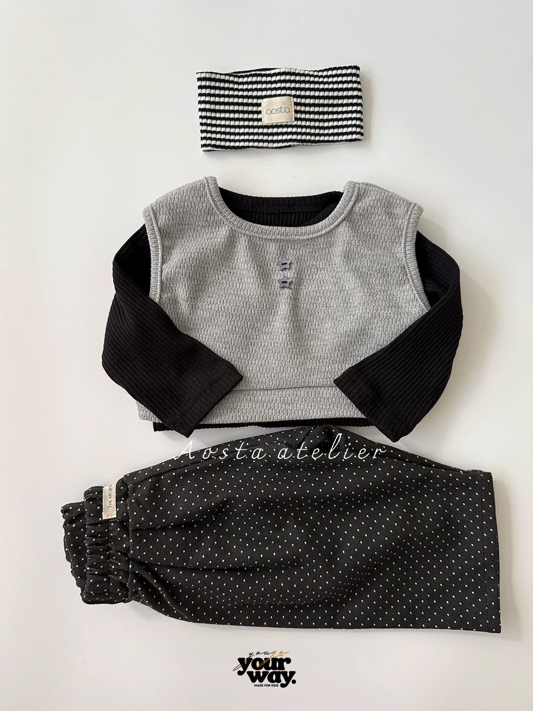 Striped Rib Headband｜ストライプリブヘッドバンド