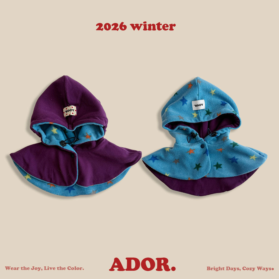 Ador.｜リバーシブルスターフードポンチョ【取り寄せ】