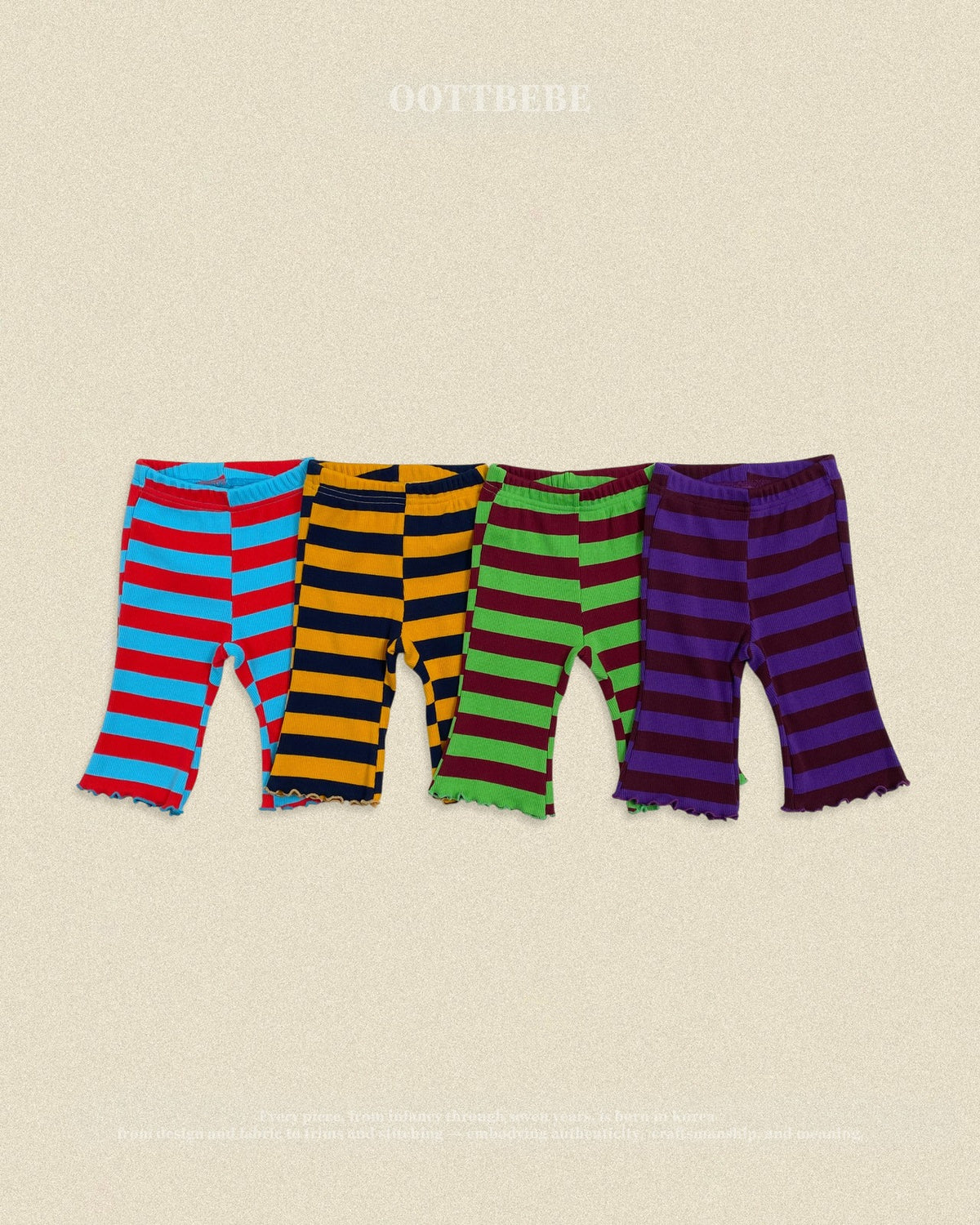 OOTTBEBE Striped Frill Pants｜ボーダーフリルパンツ